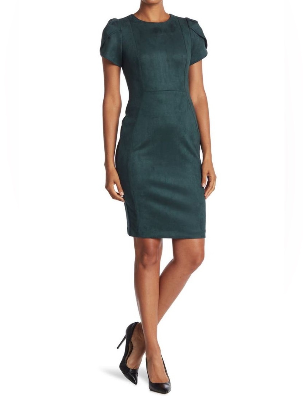 Calvin Klein Forest Green Tailored Sheath Dress